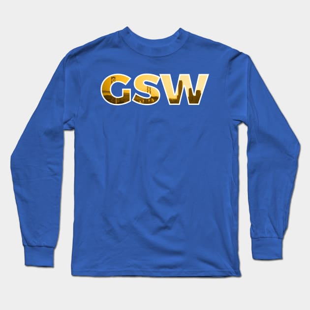 Golden State Warriors GSW Skyline Long Sleeve T-Shirt by StupidHead